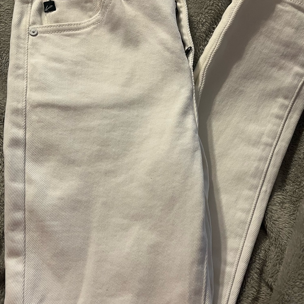 KanCan White Skinny Jeans with Denim Texture